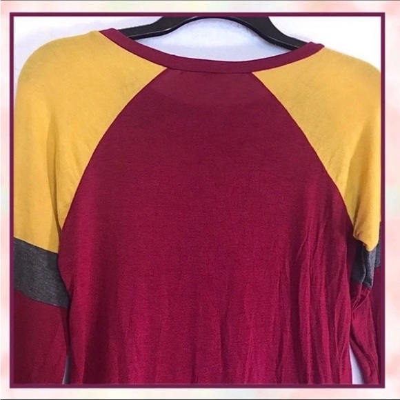 EUC JRS S FOLLOW YOUR HEART GRAPHIC T SHIRT RED & YELLOW ATHLEISURE STREETWEAR - Picture 7 of 12